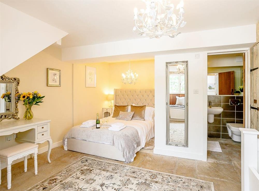 Light and airy double bedroom at The Water Mill in Bradbourne, near Ashbourne, Derbyshire