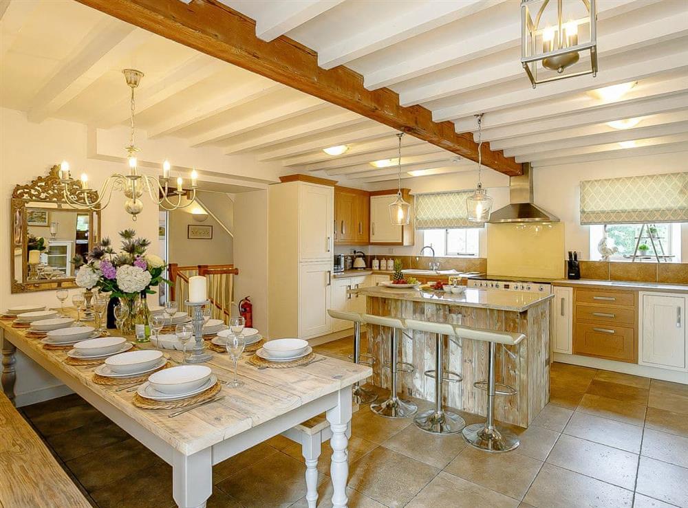 Spacious kitchen/dining room at The Water Mill in Bradbourne, near Ashbourne, Derbyshire