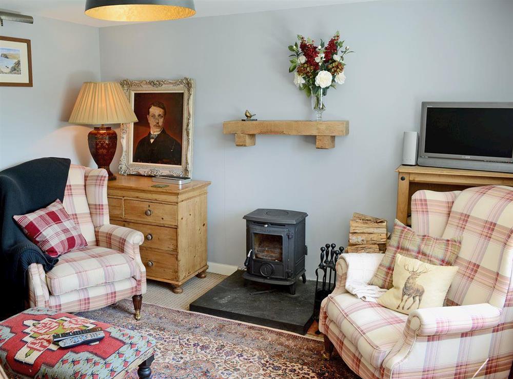 Beautifully decorated living room at The Wee Hoose in Linside, near Dornoch, Sutherland