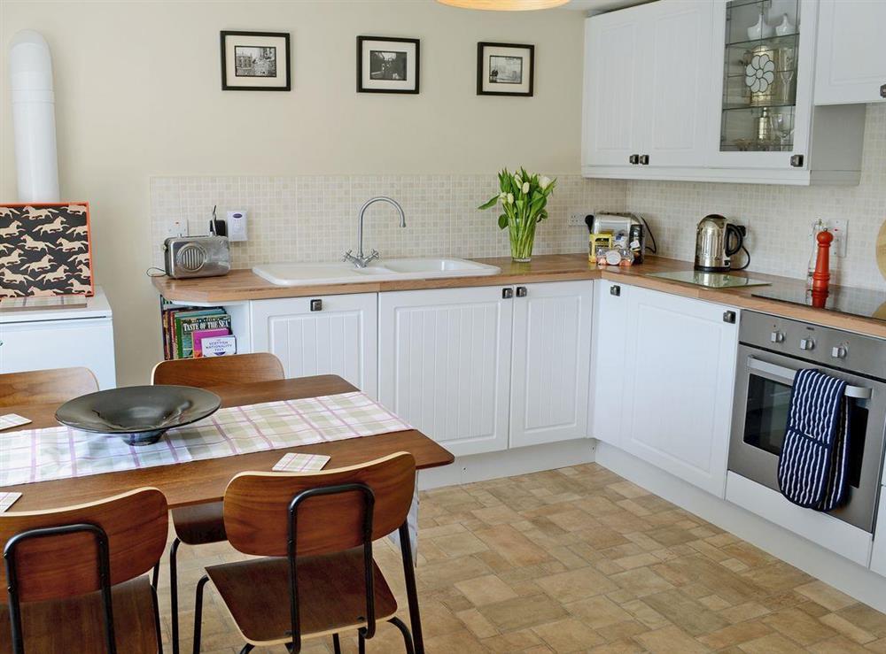 Contemporary kitchen/dining room at The Wee Hoose in Linside, near Dornoch, Sutherland