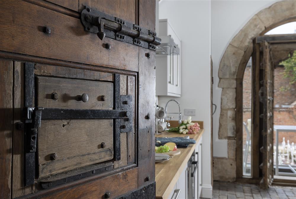 Ancient, fortified doors within the property at The Well House, Finstall nr Bromsgrove