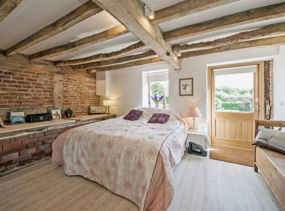Double bedroom at The West Barn in Hanley Castle, Worcestershire