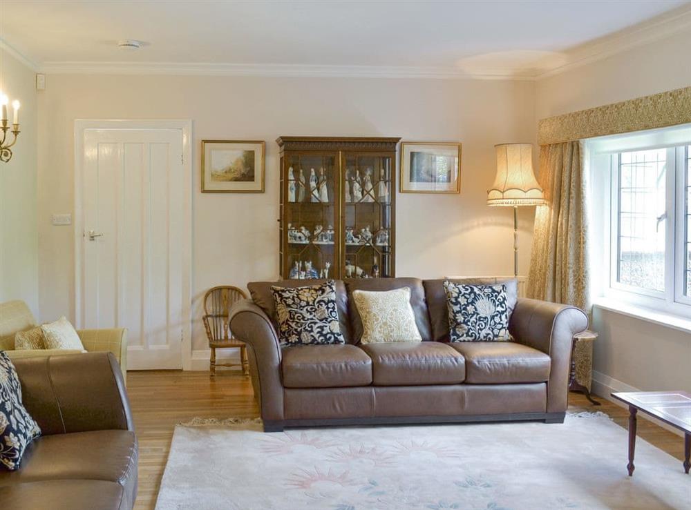 Elegant living room at The Whins in Ganton, near Filey, North Yorkshire