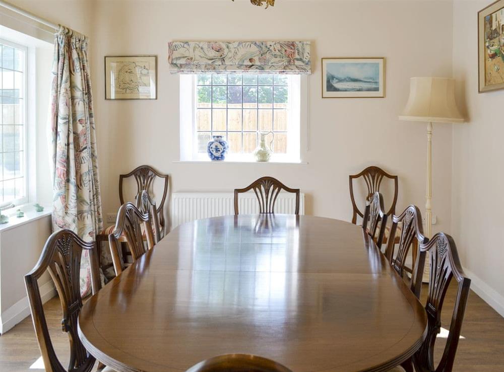 Spacious dining room at The Whins in Ganton, near Filey, North Yorkshire