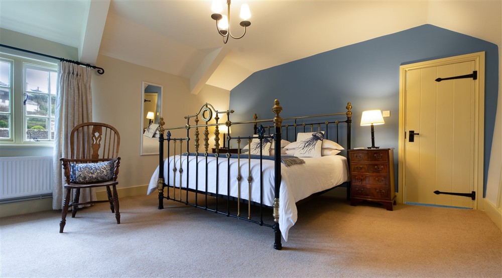 The double bedroom at The White Cottage in Port Isaac, Cornwall