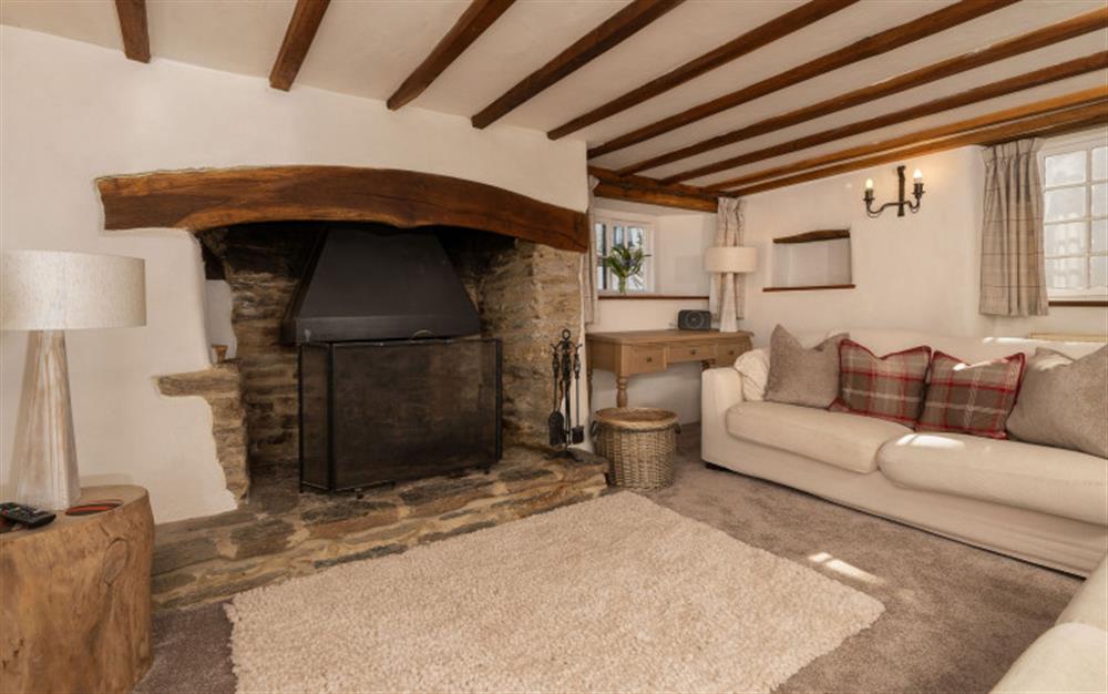 Cosy lounge at The White Cottage in South Milton