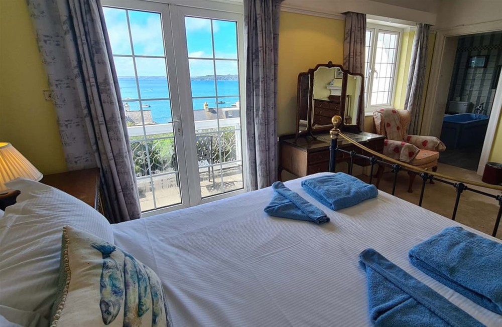 Bedroom at The White House in St Mawes, Cornwall