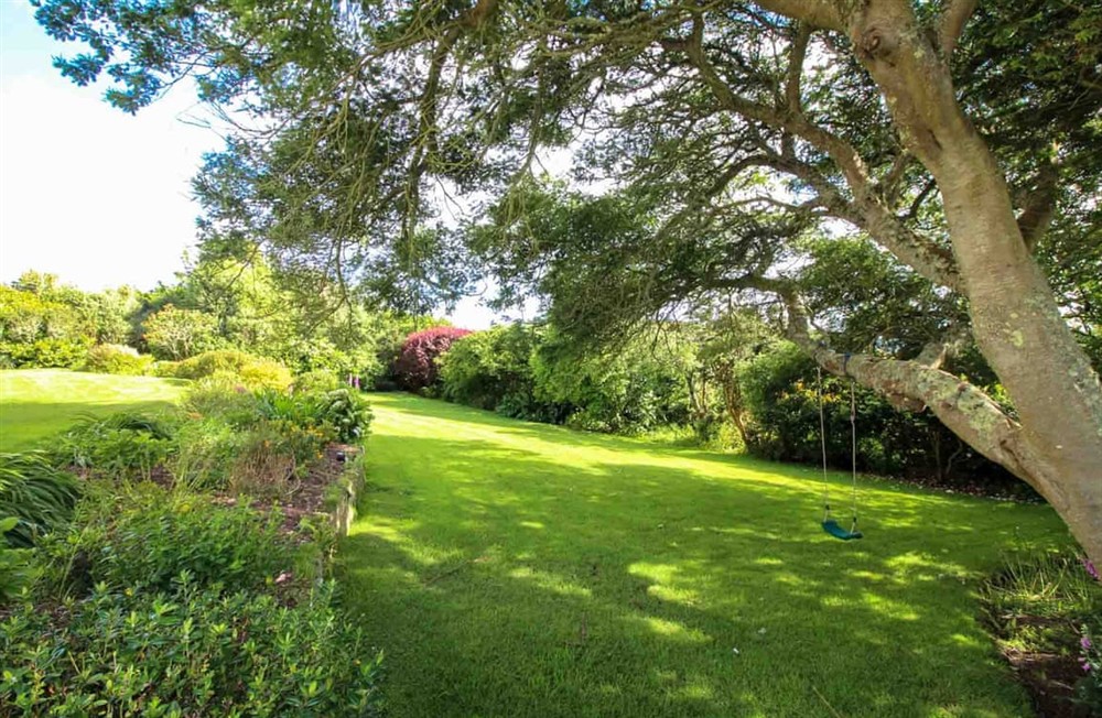 Garden and grounds at The White House in St Mawes, Cornwall