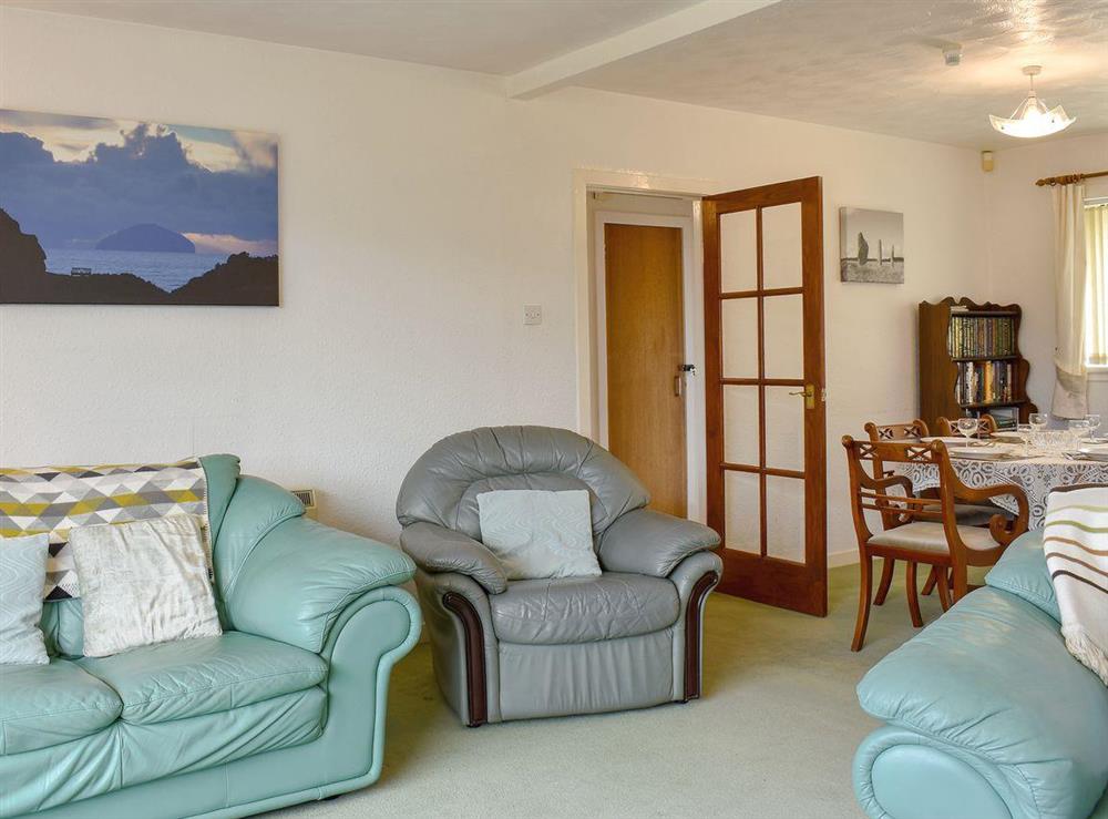 Comfortable living area at The Willows in Brodick, Isle of Arran, Scotland