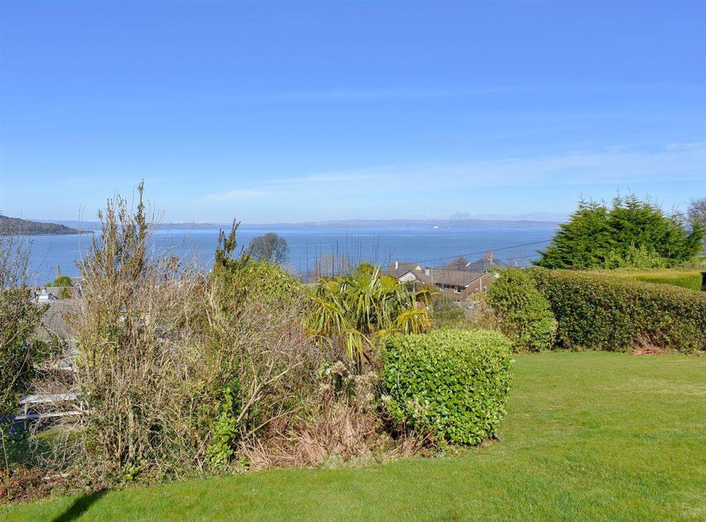 Large garden with picturesque views at The Willows in Brodick, Isle of Arran, Scotland