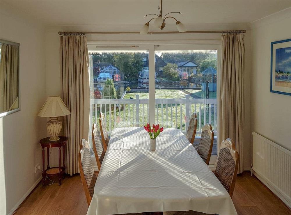 Ideal dining room at The Willows in Wroxham, Norfolk