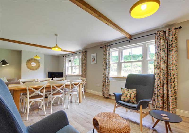 Relax in the living area at The Wing at Warham, Beaford near Dolton
