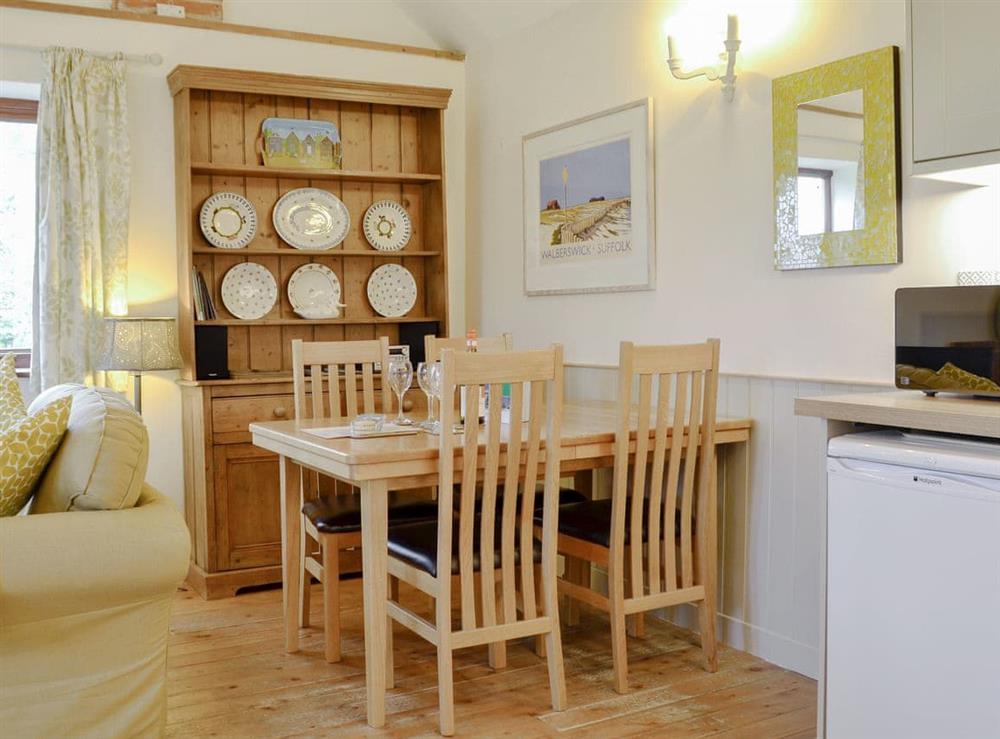 Charming dining area at The Wood Shed in Saxmundham, Suffolk