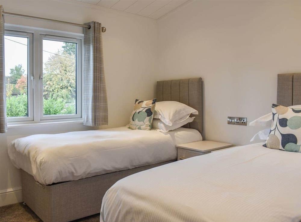 Twin bedroom at The Woodland in Great Strickland, Cumbria