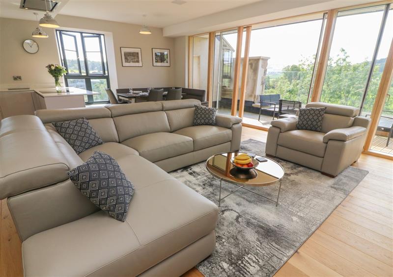 Relax in the living area at The Works, Cononley