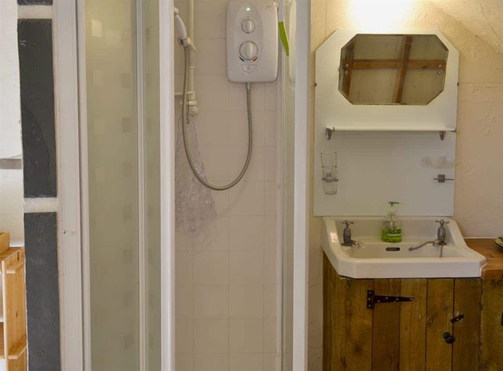 Shower room at The Workshop in Fluxton, near Ottery St Mary, Devon
