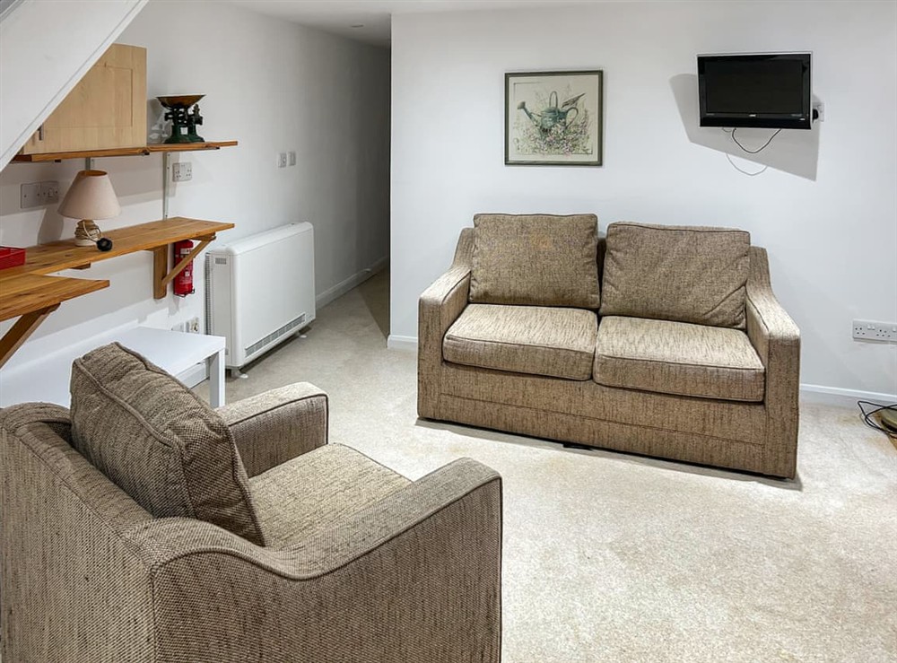 Living area at The Workshop. in Mousehole, near Penzance, Cornwall