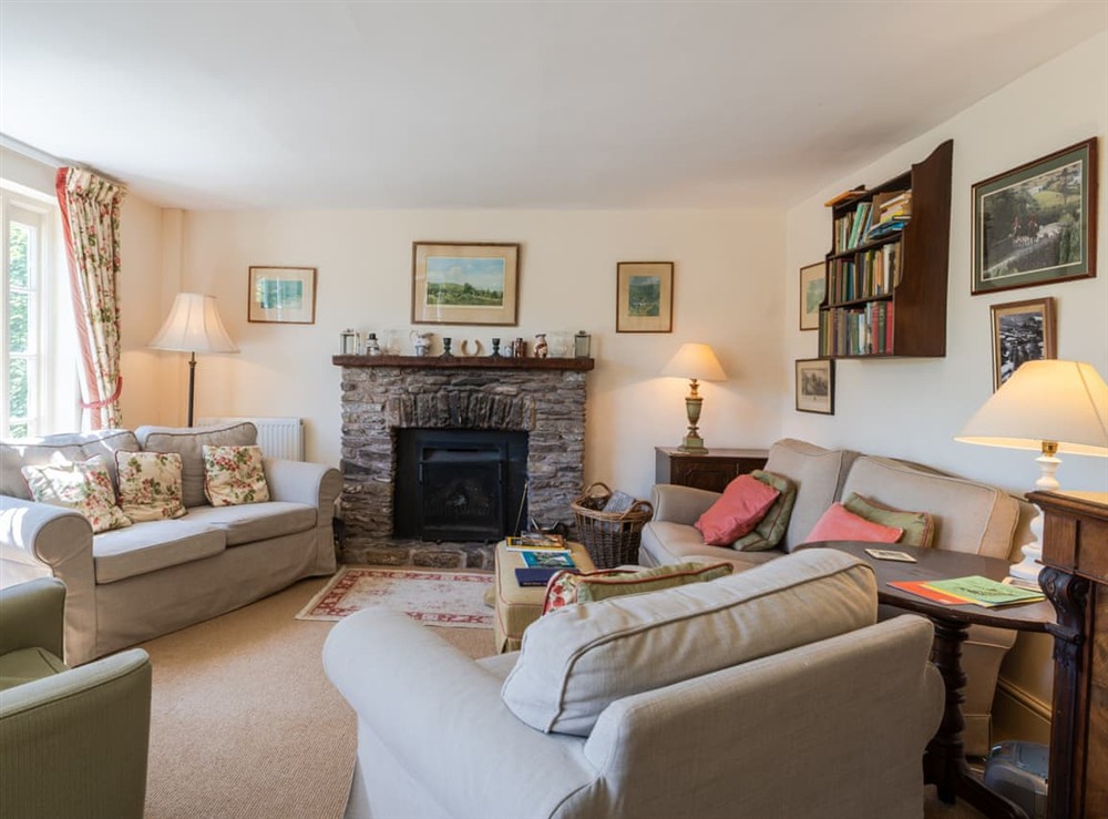 Living room at The Wren Cottage in Withypool, Somerset