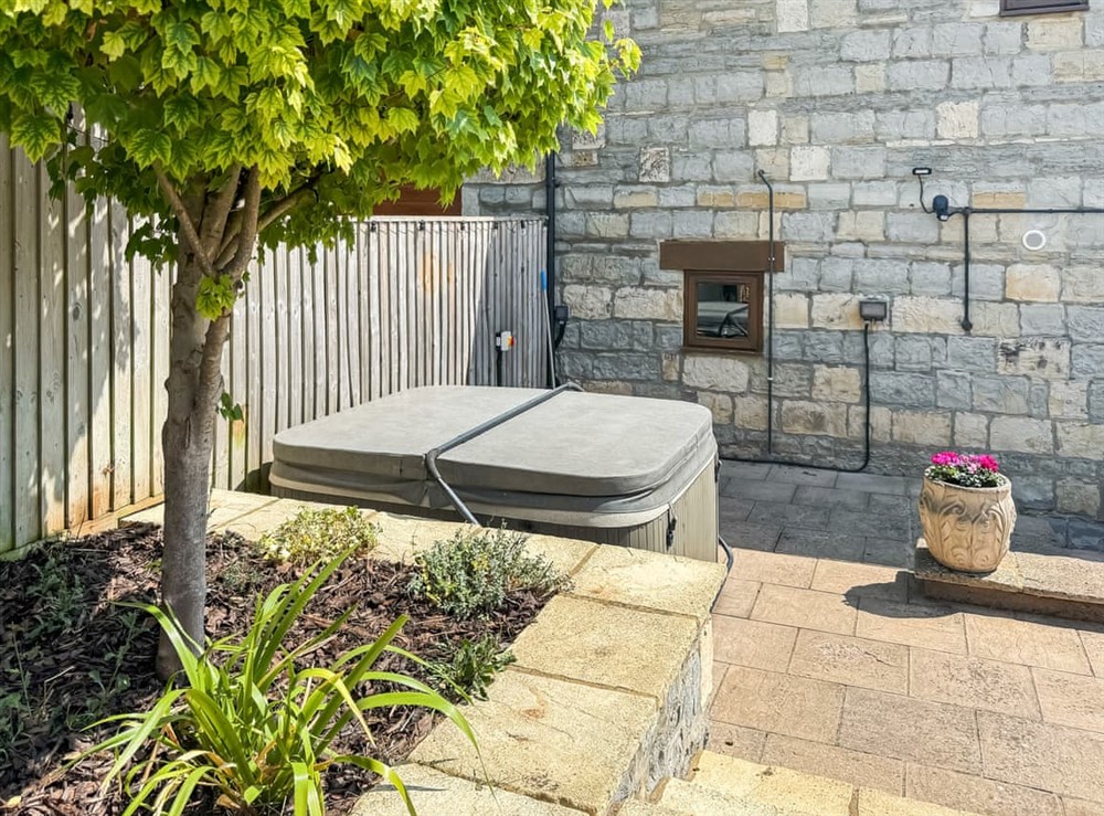 Hot tub at The Wrens in Stoke St. Gregory, near Taunton, Somerset