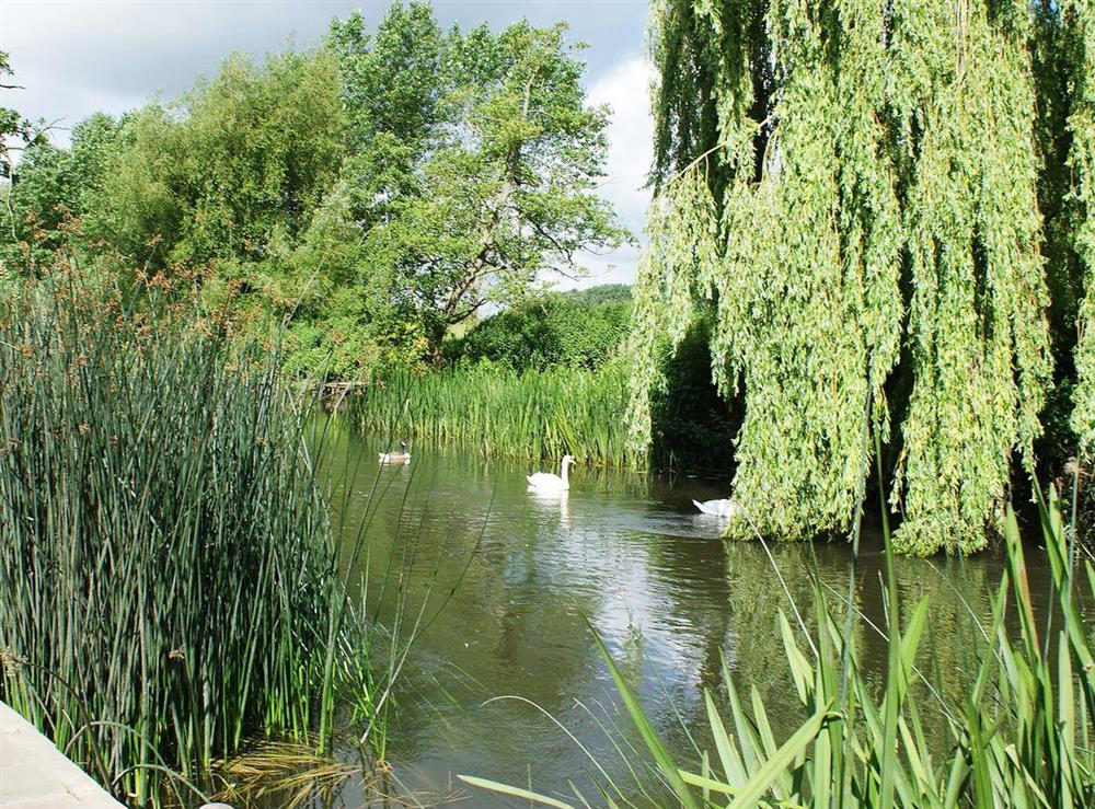 Tranquil riverside setting at The Writing Room in Barford, near Stratford-upon-Avon, Warwickshire