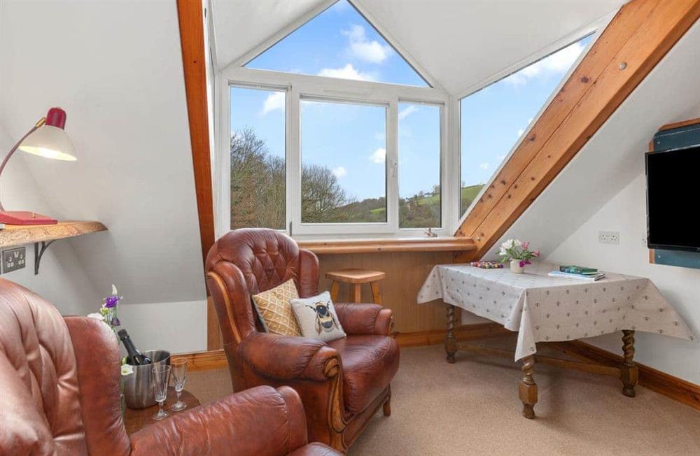 Enjoy the living room at The Writing Shed in Login, near Whitland, Pembrokeshire, Dyfed