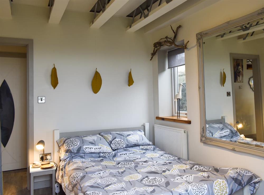 Double bedroom at The Yard Beach Retreat in Aberdesach, near Caernarfon, Gwynedd