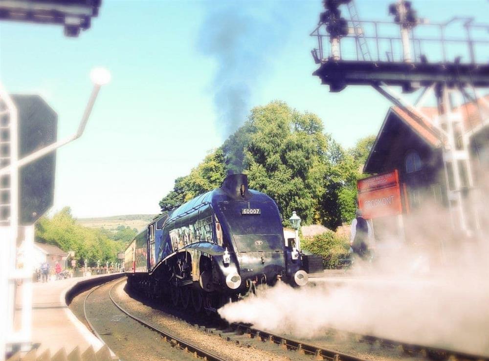 Historic steam railway at The Yorkshireman in Ravenscar, near Robin Hood’s Bay, North Yorkshire