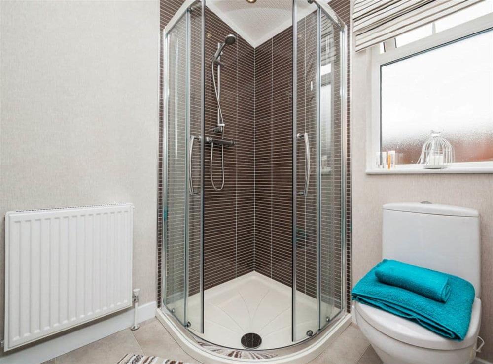 En-suite shower room at Thistle Lodge in Nether Coul, near Auchterarder, Perthshire