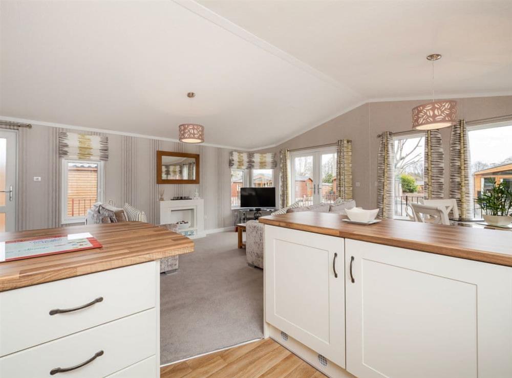 Stylish open plan living space at Thistle Lodge in Nether Coul, near Auchterarder, Perthshire