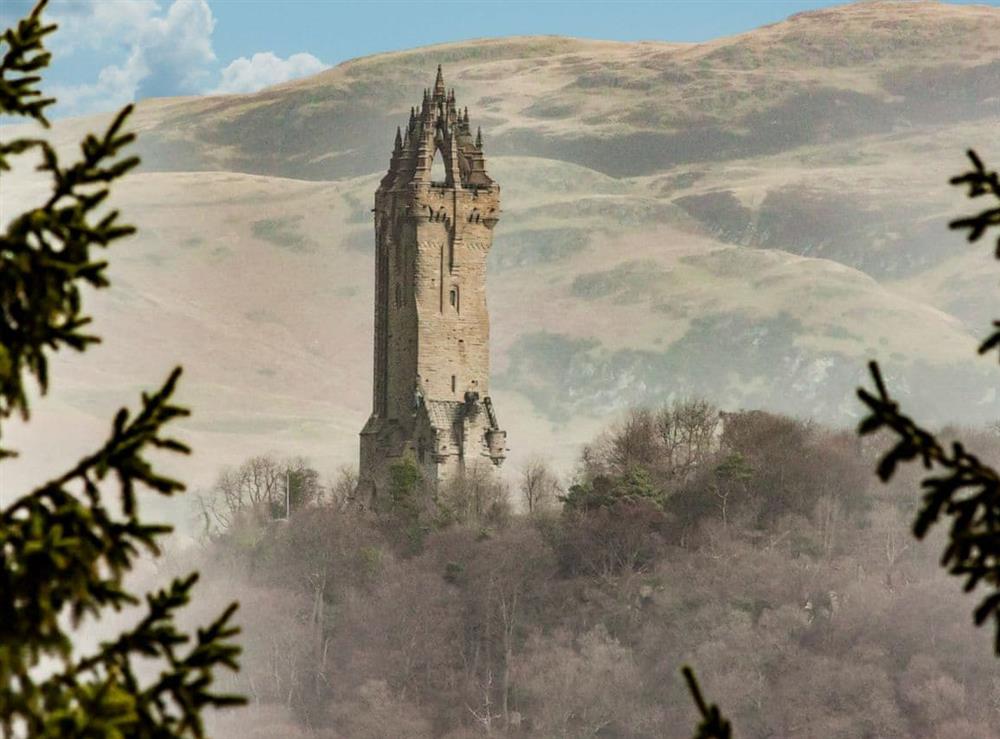 The Wallace Monument sits proudly above Stirling at Thistle Lodge in Nether Coul, near Auchterarder, Perthshire