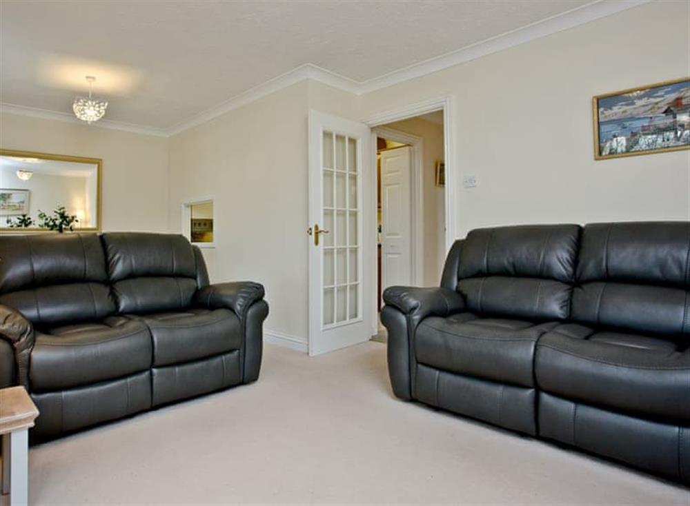 Comfy living area at Thistledew in Winkleigh, Devon