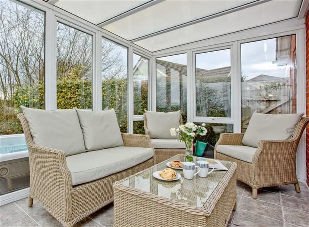 Light and airy conservatory at Thistledew in Winkleigh, Devon