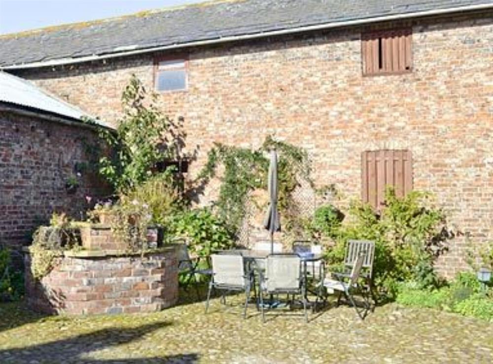 Sitting-out-area at Thompson Arms Cottage No.1 in Flaxton, near York., North Yorkshire
