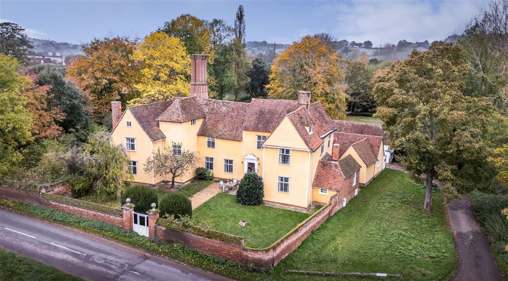 An aerial view of Thorington Hall and its walled southern garden, Suffolk (photo 2) at Thorington Hall in Stoke By Nayland, Suffolk