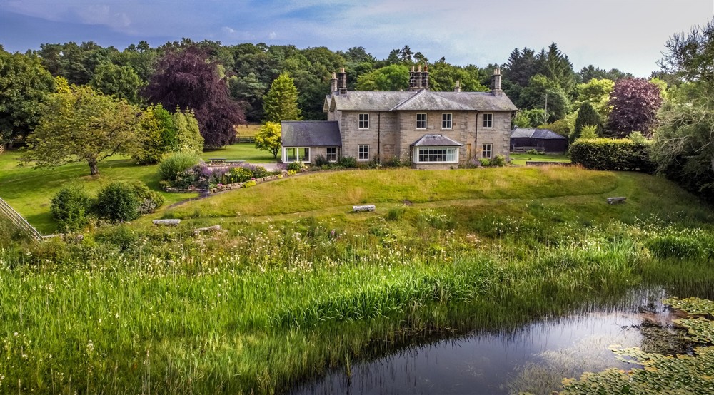 The exterior of Rothley Lakehouse, Northumberland at Thorington Hall in Stoke By Nayland, Suffolk