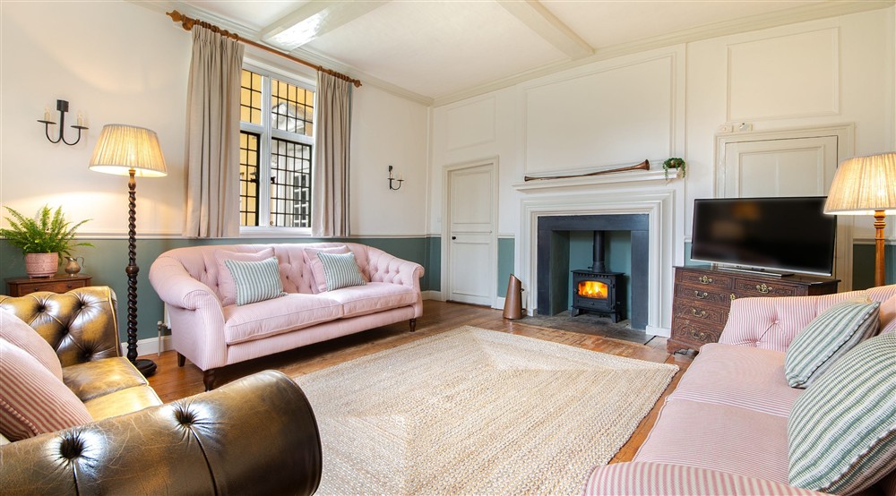 The snug on the ground floor of Thorington Hall, Suffolk at Thorington Hall in Stoke By Nayland, Suffolk