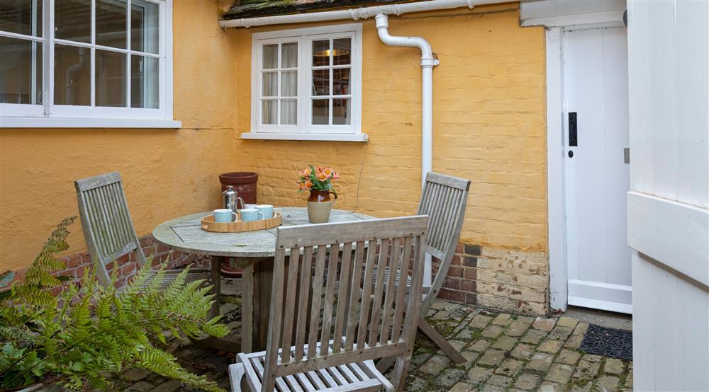 The outdoor seating at Thorington Lodge in Stoke By Nayland, Suffolk