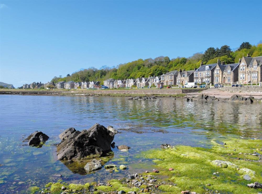 Wonderful holiday accommodation, in a superb location (right on the photo) at Thornbank in Millport, Isle of Cumbrae, Scotland