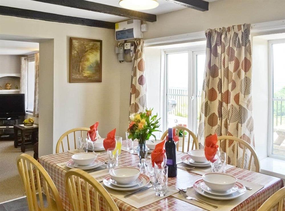 Dining room at Thornhill in Little Doward, near Whitchurch, Herefordshire