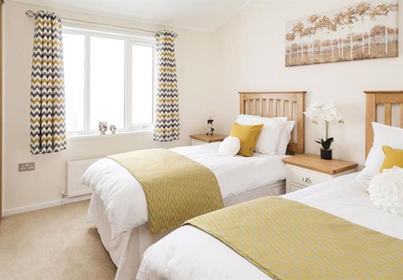 Twin bedroom in the Lakeview 1 at Thornton Lodge Country Retreats in Easingwold, York