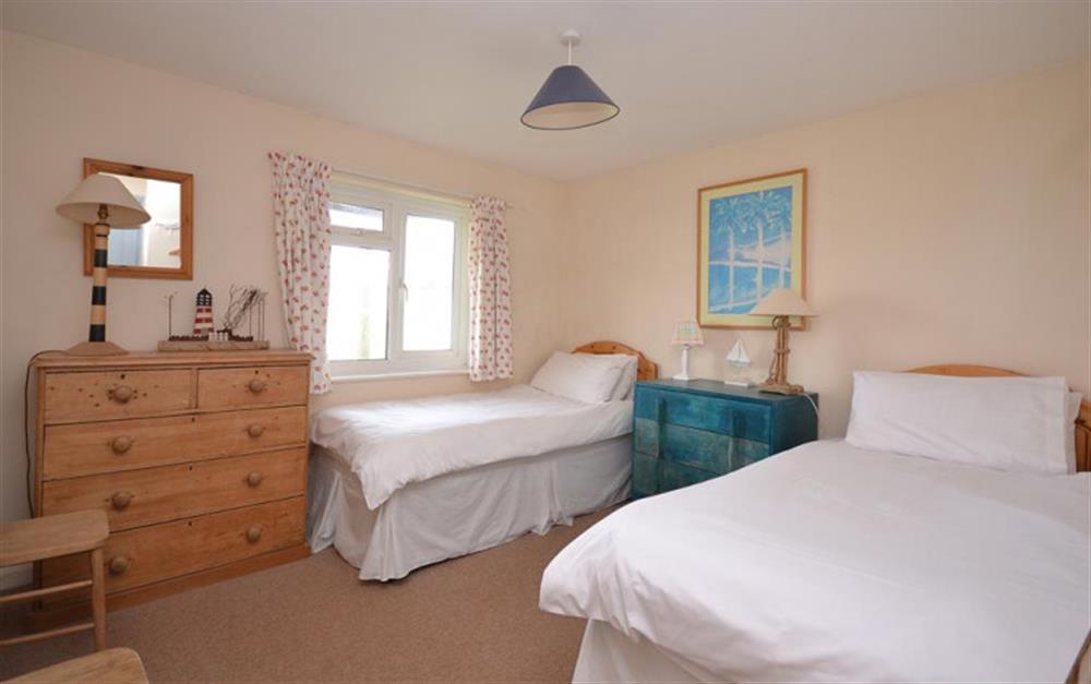 One of the ground floor twin bedrooms at Thorpe Arnold Minor in Thurlestone