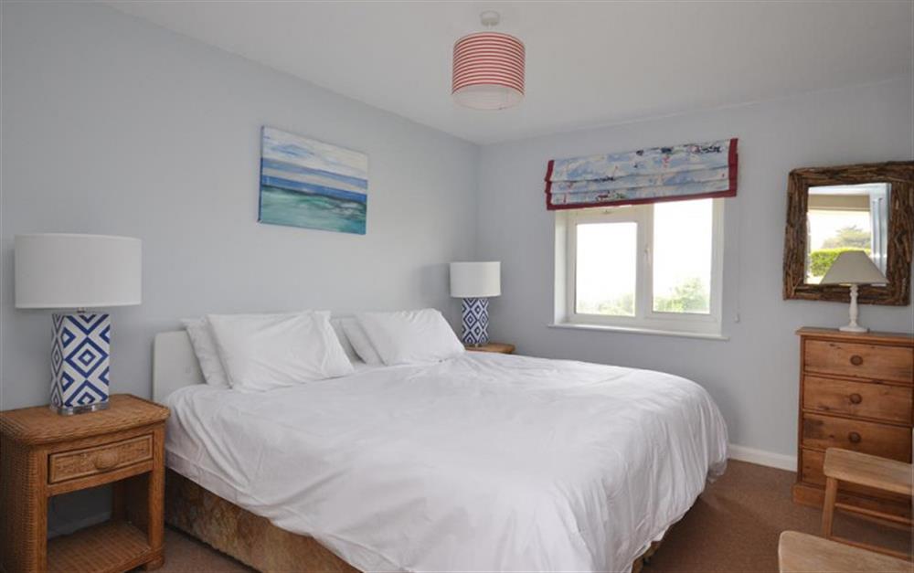 The second ground floor twin bedroom, shown made up as a double (enquire at time of booking) at Thorpe Arnold Minor in Thurlestone