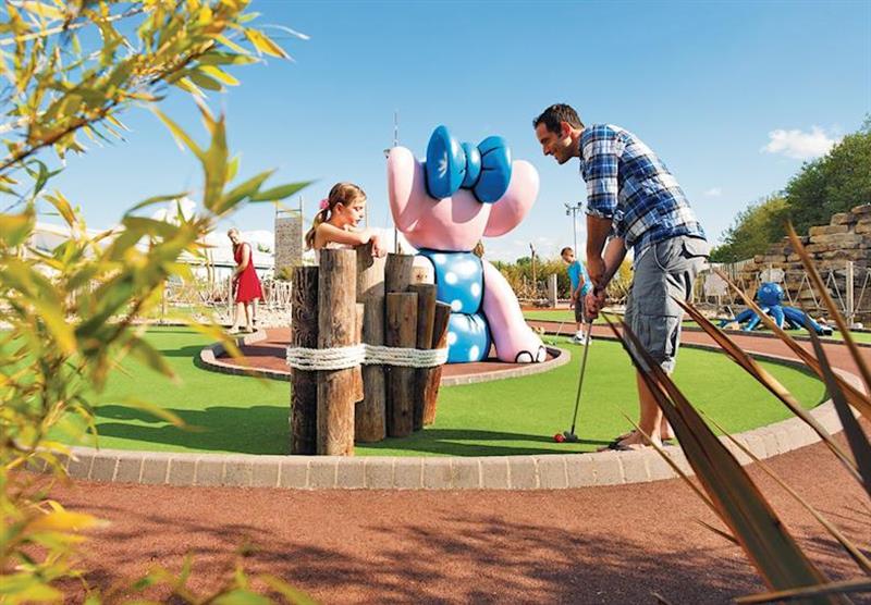 Crazy golf at Thorpe Park Holiday Centre in Cleethorpes, Lincolnshire