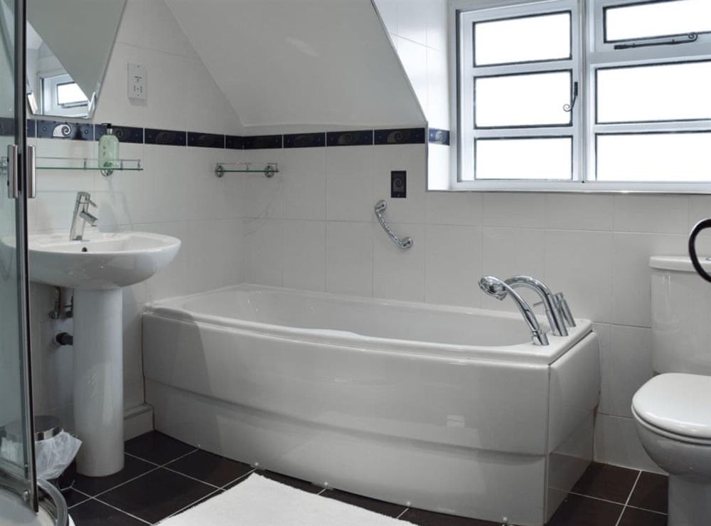Bathroom with separate shower at Three Batch Cottages in Chaddesley Corbett, near Bromsgrove, Worcestershire
