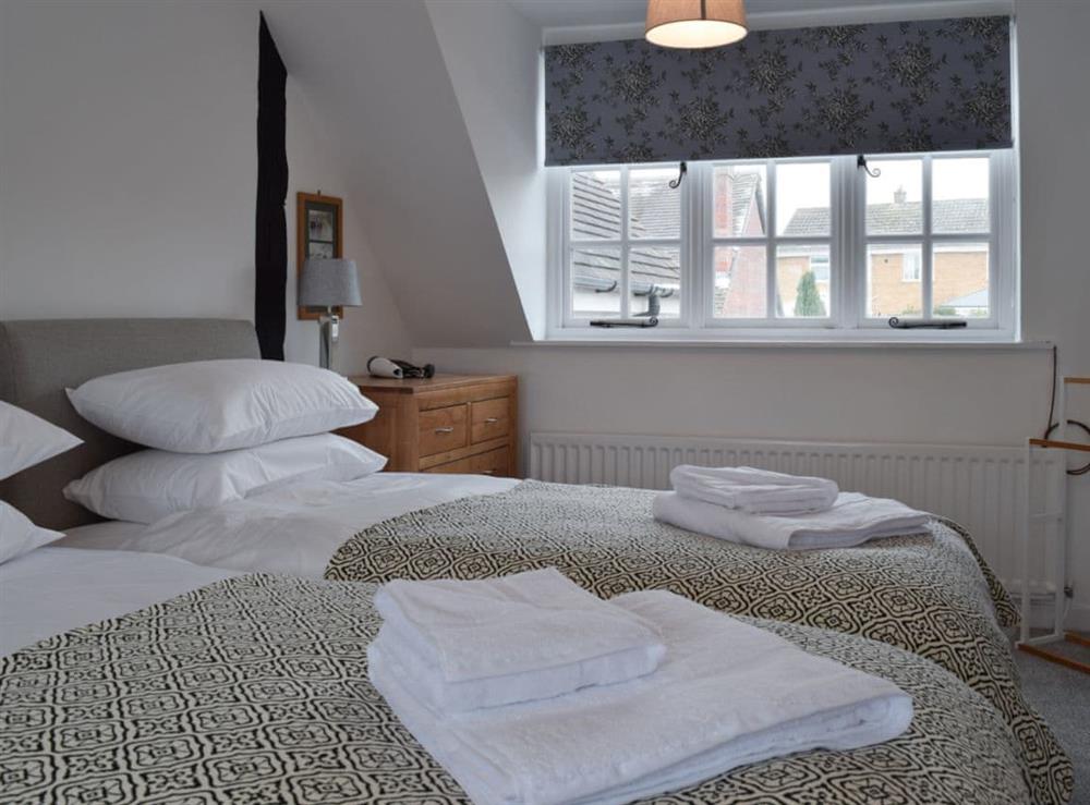 Twin bedroom at Three Batch Cottages in Chaddesley Corbett, near Bromsgrove, Worcestershire
