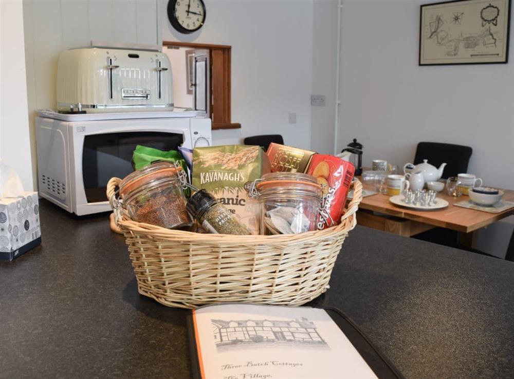 Welcome pack at Three Batch Cottages in Chaddesley Corbett, near Bromsgrove, Worcestershire