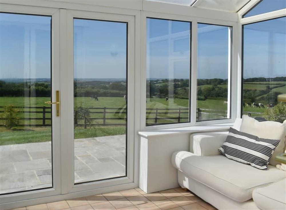 Conservatory at Three Moors View in Iddesleigh, Devon