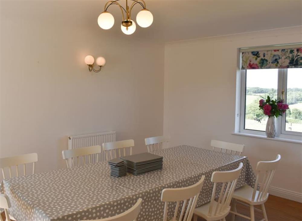Dining area at Three Moors View in Iddesleigh, Devon