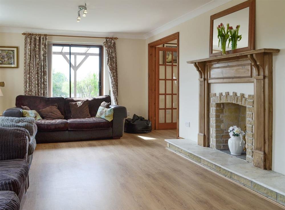 Welcoming living room at Three Views Bungalow in Talgarth, near Hay-on-Wye, Powys