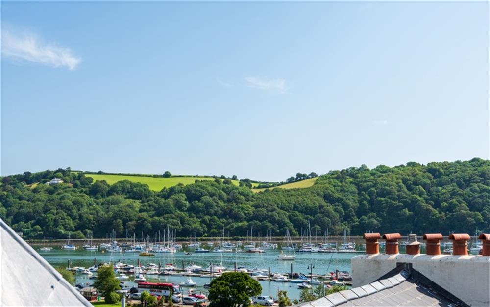 River views and countryside views from the kitchen. at Three Views in Dartmouth